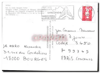 Na Rota Jacques Coeur — Maupas, Aubigny, La Chapelle d'Angillon, Blancafort, La Verrerie — Edições Cosne Siloines — Verso