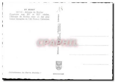 Abadia de Noyers — Cour interne — Edições Diplomatie da França — Verso