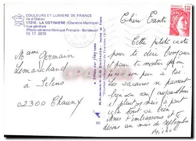 Wyspa Oléron — Ogólny widok — Wydawnictwo sztuki 'Kolory i Światło Francji' — Rewers