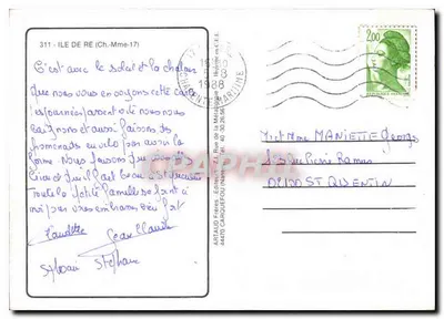 Ilha de Ré — Locais e atividades — Editor Artaud Frères — Verso