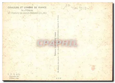 Ponta de Saint-Trojan — Ilha de Oléron — Edições de Arte Yvon — Verso
