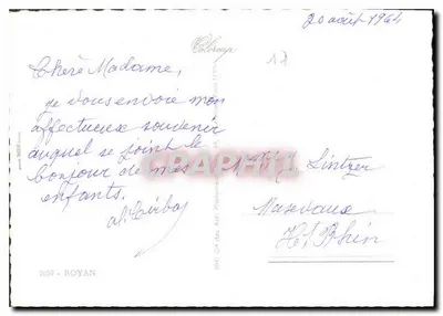 Royan — Panoramiczne widoki najważniejszych miejsc — Wydawca Cap — Rewers