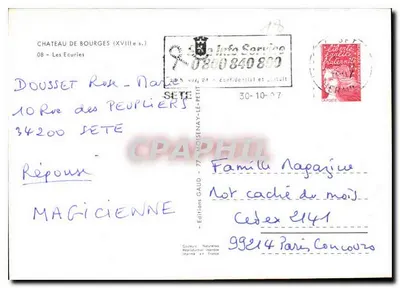 Les écuries du château de Bourges — Écuries XVIIIe — Éditions Naturelles — Rewers
