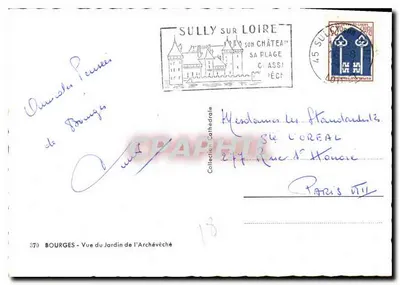 Bourges — Widok ogrodu Arcybiskupstwa — Wydawca Cap, nr 370 — Rewers