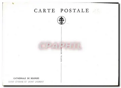 Katedra w Bourges — Święty Etyen i Święty Laurent — wydawca Fortin, Nevers — Rewers