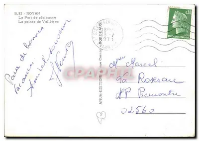 Port rekreacyjny — Wyspa Vallières — ARUM-ÉDITIONS, Royan — Rewers