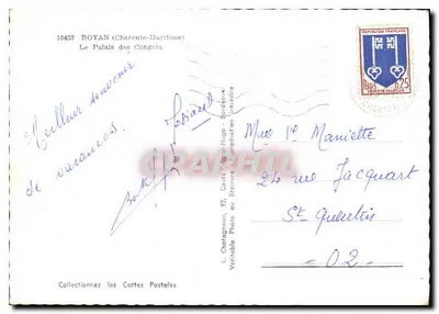 Pałac Kongresów w Royan — Royan (Charente-Maritime) — Wydawca Elcée — Rewers