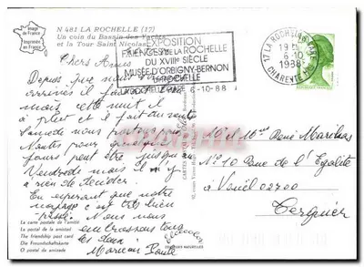 La Rochelle — Basen Vachts i Wieża Świętego Nikodema — wydawca Elcés — Rewers