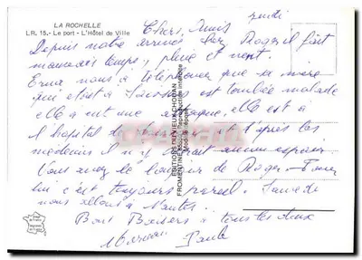 La Rochelle — widok portu i zabytków — Wydawnictwo Du Mieux Chon — Rewers