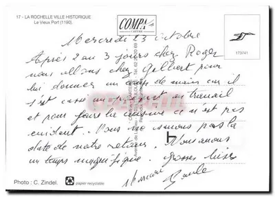 La Rochelle — O Velho Porto — COMPA Carterie — Verso