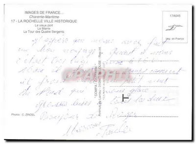 La Rochelle — Charente-Maritime — Charete-Maritime — Verso