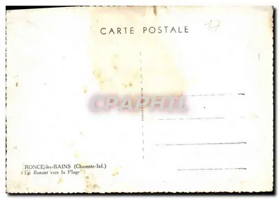 Ronce-les-Bains (Charente-Inf.) — Caminhando em direção à Praia — Carta postal — Verso