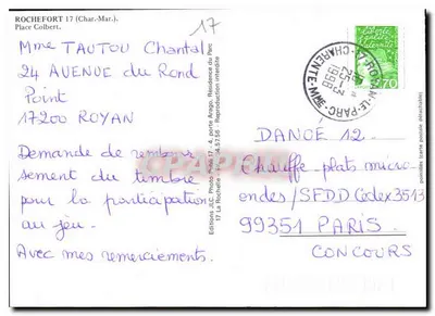 Place Colbert — Rochefort (Charente-Maritime) — Wydawnictwo J.C. Photo Publi 17 — Rewers