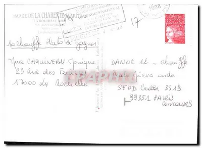 La Rochelle — widok panoramiczny portu i zabytków — Image de la Charente-Maritime — Rewers