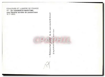 Wąski korytarz z passerosami — Charente-Maritime — Wydawnictwo Sztuki Yvon — Rewers