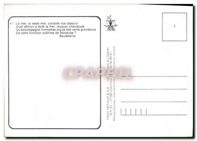 Skalista wybrzeże — widok morza — Pierre Artaud & Cie, Les Éditions du Gabier — Rewers