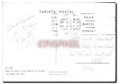 Faco de Lucio y sus Danzas de España — 'LA TORRE DEL ORO' — E.F.A. n° 1037 — Verso