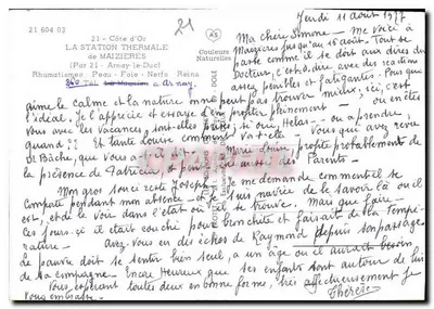 A Estação Termal de Maizières — Arney-le-Duc — editor AS — Verso