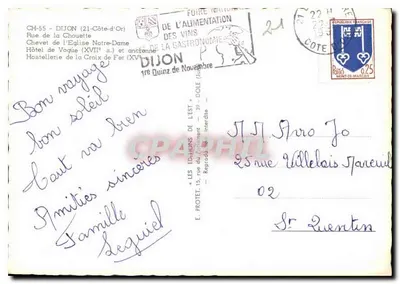Chiesa di Notre-Dame — Dijon — Editore non indicato, numero di serie non visibile — Verso