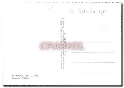 Wnętrze gotyckiej kaplicy — Kaplica Świętego Jana — ST-THIBAULT (21, C.-d'Or) — Rewers