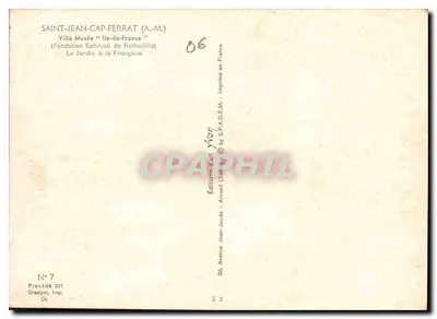 Saint-Jean-Cap-Ferrat — Villa Musée 'Ile-de-France' — Éditions Jean-Jaurès — Rewers