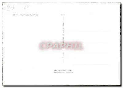 Jezioro Pont - (Côte-d'Or) — widok z elewacji i jeziora — wydawca CIM, seria 2977 — Rewers