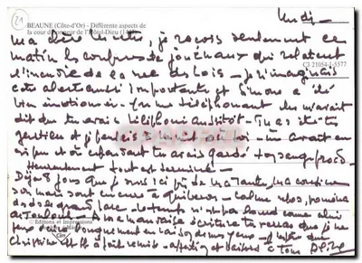 Beaune — dziedziniec Hôtel-Dieu — Wydawnictwo i Drukarnia — Rewers