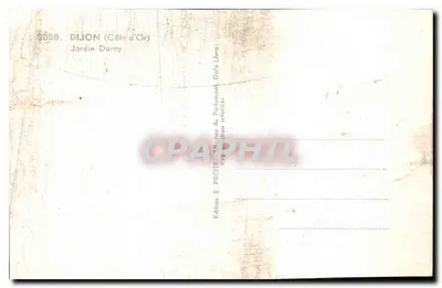 डार्सी बगीचा — डिजॉन (कोट ड'ओर) — एडिशन ई. प्रोटे — पीछे