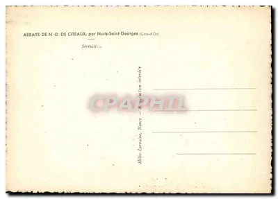 Abbatia Notre-Dame de Citeaux — Spokój... — przez Nuits-Saint-Georges (Côte-d'Or) — Rewers