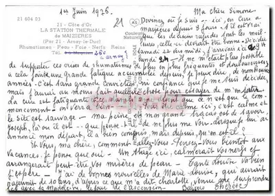 A Estação Termal de Maizières — vista da cura — editor AS, n° 21 — Verso