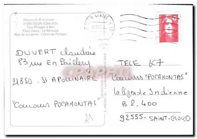 Dijon — widok panoramiczny — Images de Bourgogne — Rewers