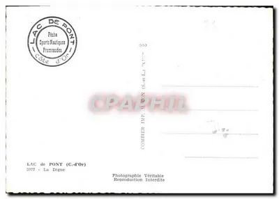 Jezioro Pont — Côte d'Or — Combiher Imp. (S.-et-L.) — Rewers