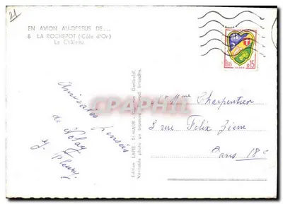 Zamek La Roche Pot — Côte d'Or — Wydawnictwo Lapie, St-Maur — Rewers