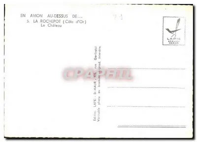 Zamek La Roche-Pot — Côte d'Or — Wydawnictwo Lapie Service Aérien — Rewers