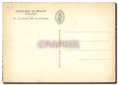 Hôtel-Dieu w Beaune — Wielka Sala, widok z wejścia — Héliot-Lorraine, Nancy — Rewers