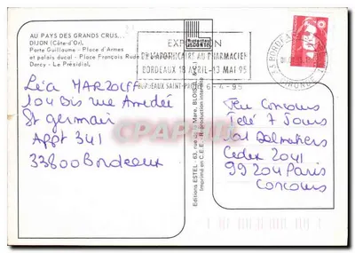 Dijon — Widok panoramiczny — Wydawca Estel, numer seryjny nie widoczny — Rewers