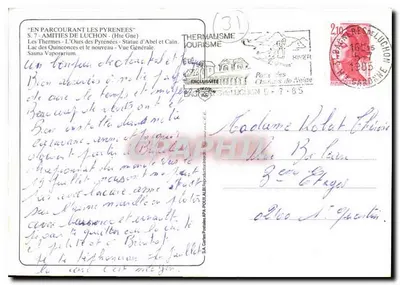 Luchon — Ogólny widok, termale, statua Abela i Kaina, jezioro Quinconces — S.A. Cartes Postales de Luchon (Hte-Garonne) — Rewers