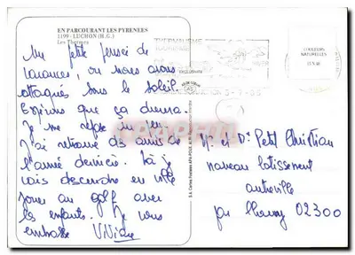 Les Thermes de Luchon — Pireneje — wydawca S.A. Cartes Postales APA-POUX — Rewers