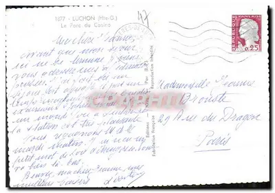 Luchon (Hte-G.) — Het Park van het Casino — Franse Uitgaven — Achterkant