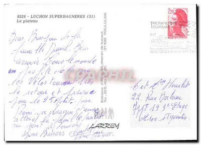 Luchon Superbagnères — Hotel Plateau — Wydawnictwo Thermisme — Rewers