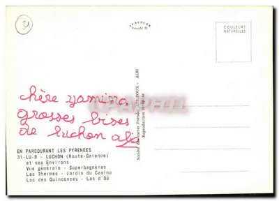 Luchon — ogólne widoki i miejsca — wydawca APM-Pouix, Albi, nr 31-LU-8 — Rewers