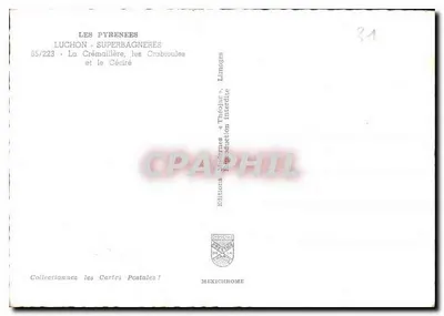 Pyrrenaje - Luchon - Superbagnères - La Crémaille, les Craboucles et le Céziré — Wydawnictwo Théophile, Limoges — Rewers
