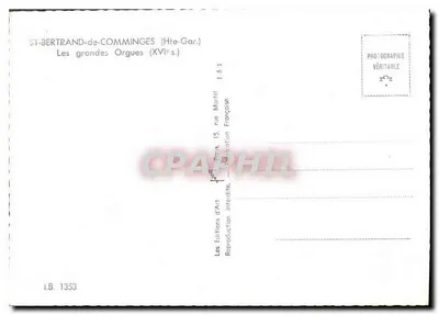 St-Bertrand-de-Comminges — Wielkie organy (XVI wiek) — Wydawnictwo Sztuki, Paryż — Rewers