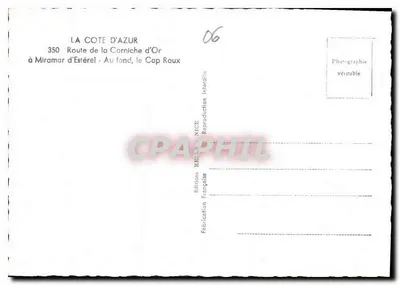 Trasa Corniche d'Or — Miramar d'Estérel, Cap Roux — Wydawnictwo Rella, Nice — Rewers