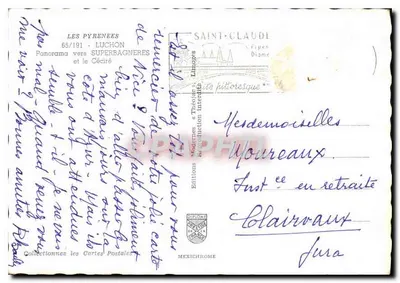 Panorama w kierunku SUPERBAGNERES i Céciré — Pyrenées — Éditions Diplôme — Rewers