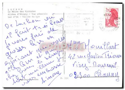 Luchon — Herinnering aan Luchon — Ed. Art-Diapo - N. 111 — Achterkant