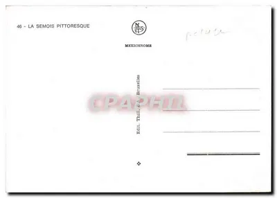 A Semois pitoresca — vista desde um promontório — editor Thill, Bruxelas, n°46 — Verso