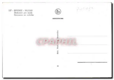 Bruges — Wycieczka w karetce — Iris, Bruksela, n°127 — Rewers