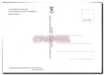 Ogród w Annevoie — między Namurem a Dinant (Belgia) — Éditions du Castellet — Rewers