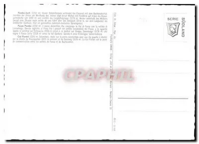 Passo Pordoi — Col Pordoi — editor Südland, série 2443 — Verso